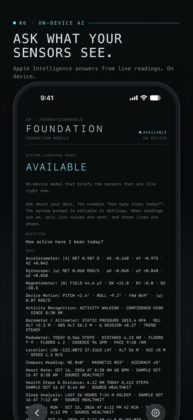 On-device AI answering a question about today's readings